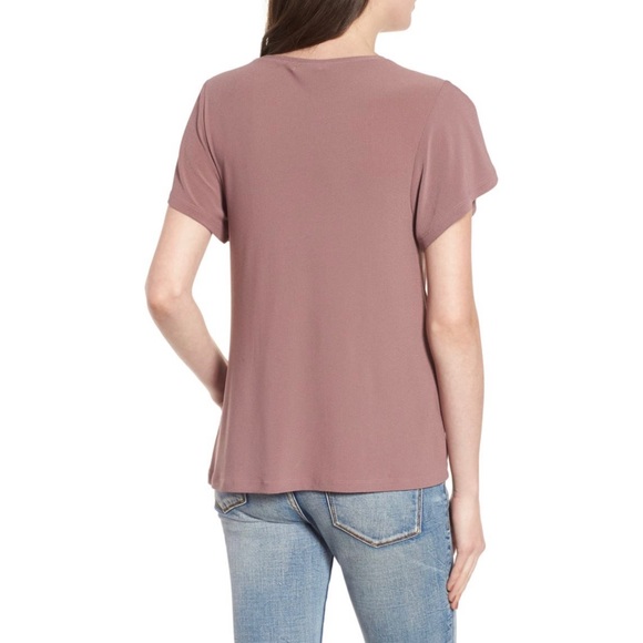 Leith Side Knot Tee, Color: Purple Taupe, Size: S=4-6 - Picture 4 of 5